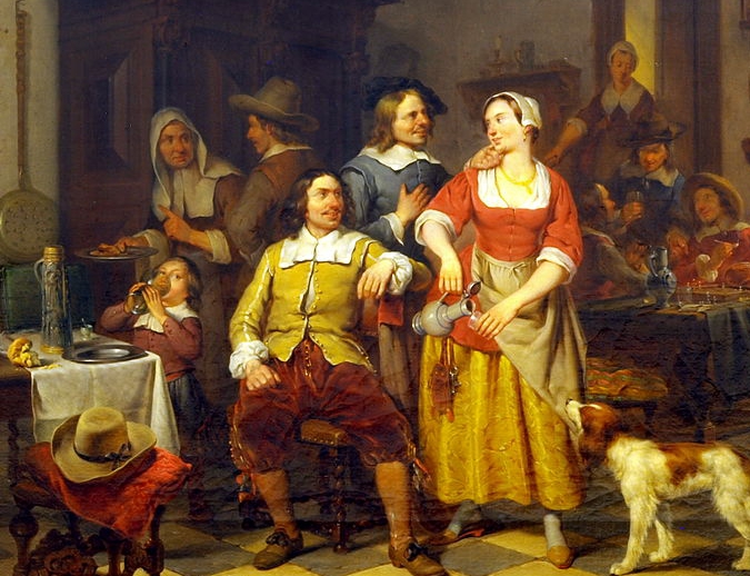 Willem Pieter Hoevenaar - Jan Steen en Frans van Mieris in de herberg